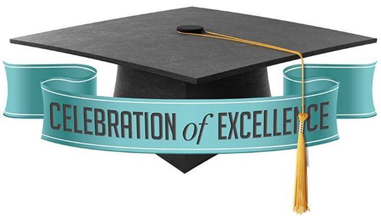 Mortarboard and banner reading Celebration of Excellence